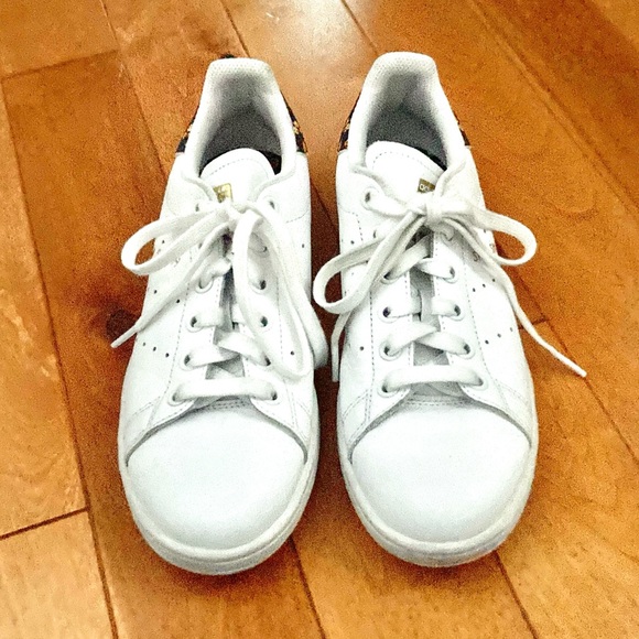 Adidas Stan Smith Floral White/Gold Sneakers Size 6 - Picture 5 of 16